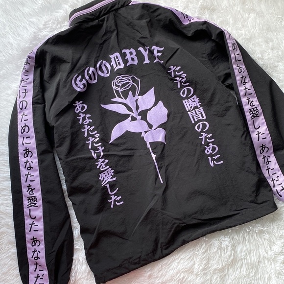 Samii & Ryan lilac and black windbreaker half zip jacket - Picture 5 of 7